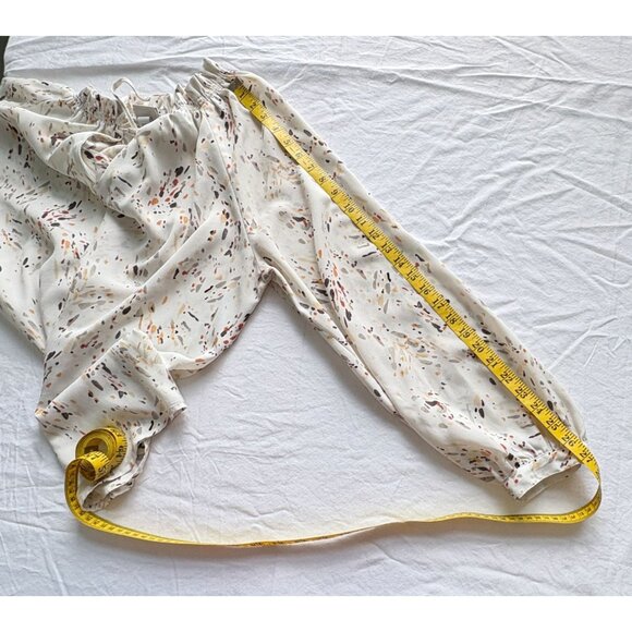 A New Day Womens XXL Peasant Blouse Ruffle Neck Long Sleeve Abstract Print - Picture 6 of 10